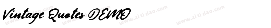 Vintage Quotes DEMO字体转换